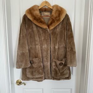 Vintage Tan Fur Coat